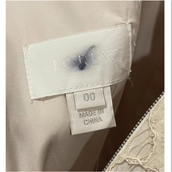 J.CREW Natalia in Leavers Lace Beige Mini Dress - Picture 4 of 8